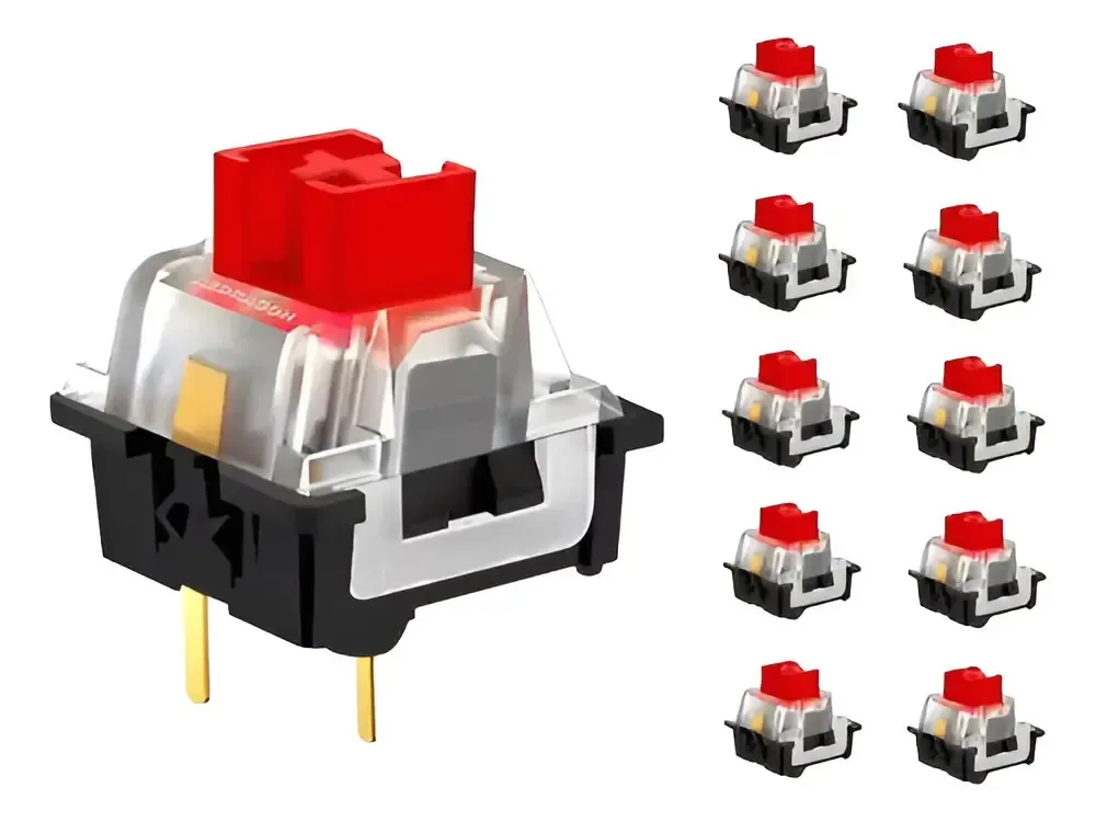 Kit Switches Lineares Red Redragon Para Teclado Mecânico (60 Unidades)