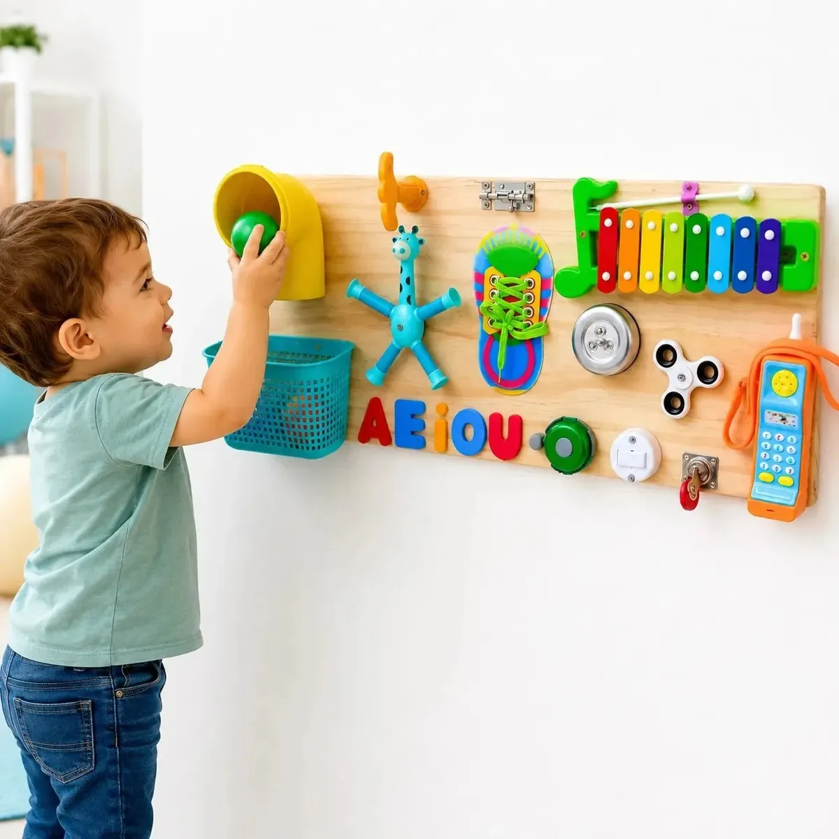 Painel Sensorial Atividades Montessori Reg Painel Sensorial Com 12 Atividades