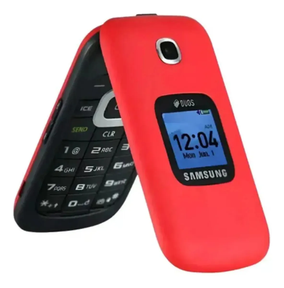 Telefone Antigo Para Idosos Com Sol Alto Samsung Flip Cor Vermelho