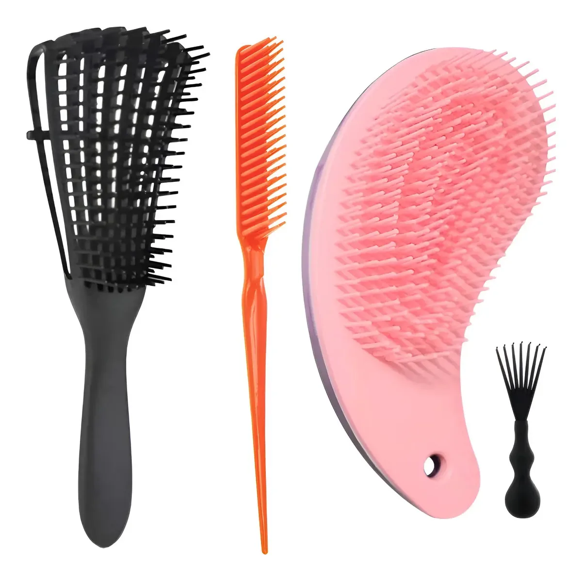 Kit Escovas para Cabelos Cacheados RJI Utilidades – Preto