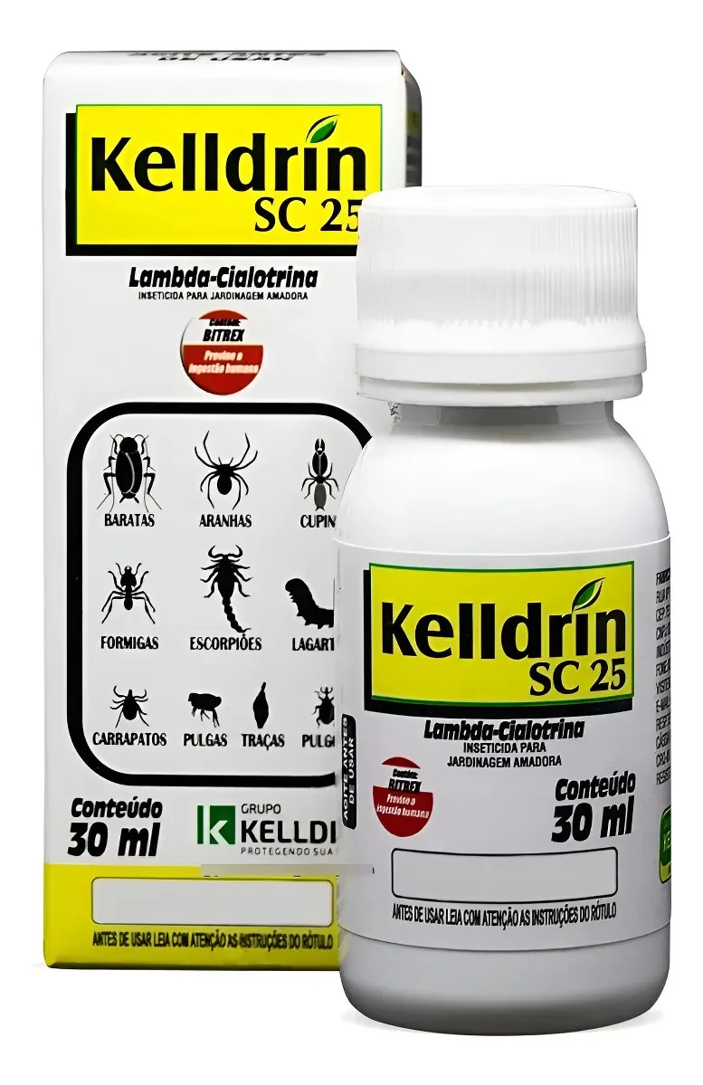 Kelldrin Sc 25 30ml Mata Baratas Aranhas Escorpiões