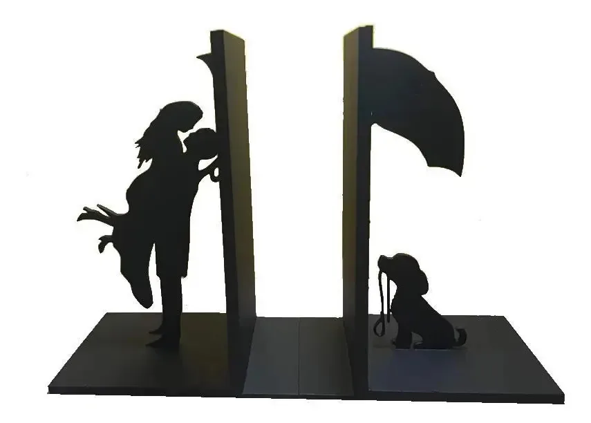 Aparador De Livros Namorados Preto 18x13x10cm Modelo 3
