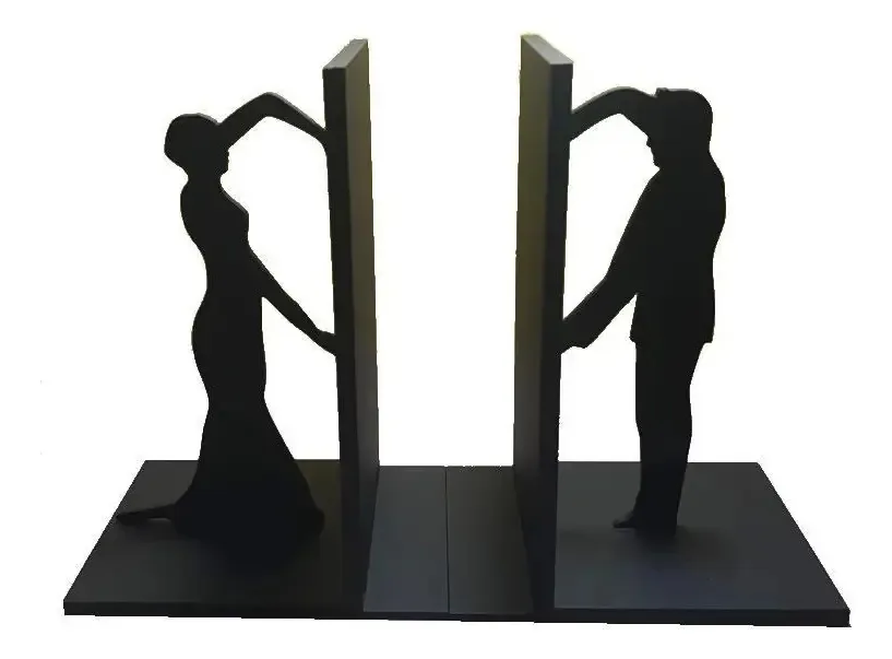 Aparador De Livros Namorados Preto 18x13x10cm Modelo 4