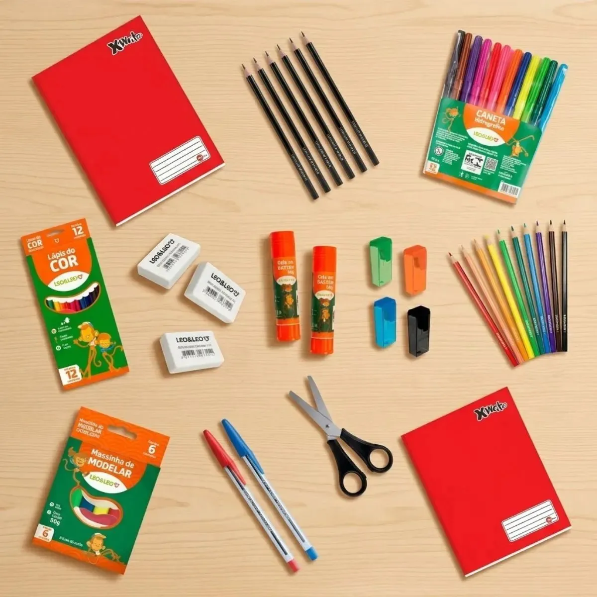 Kit Escolar Infantil Material Escolar Papelaria 38 Itens