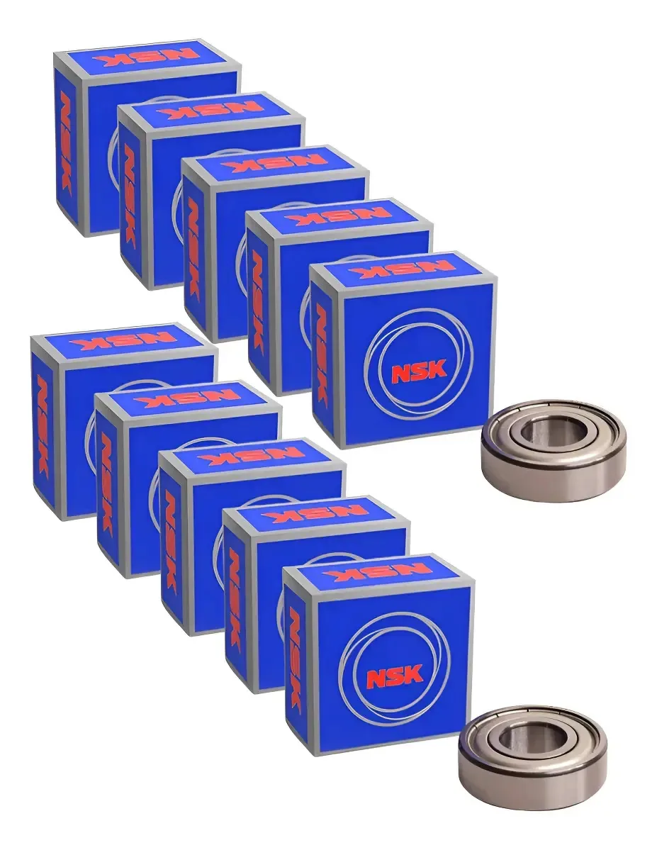 10 Rolamentos 6203 Zz C3 - Nsk Prateado
