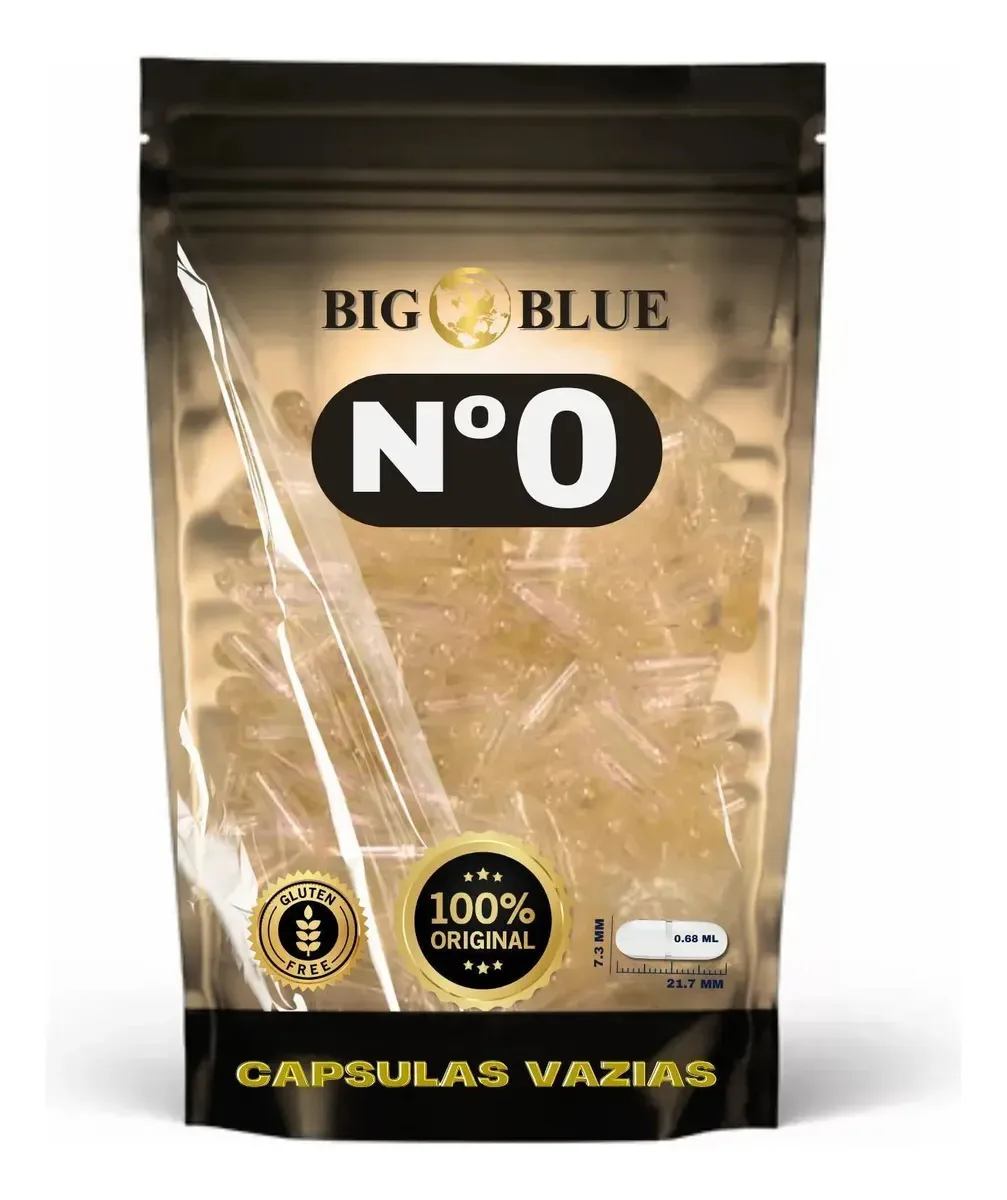 500 Cápsulas Vazias De Gelatina Incolor Nº 0 (500mg)