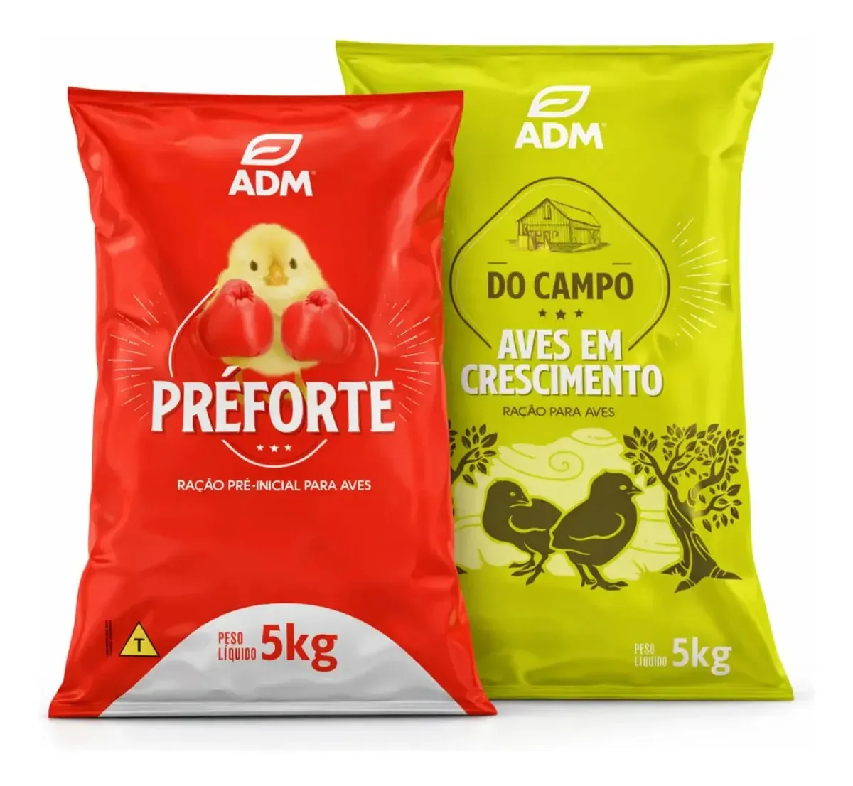 Ração Préforte + Ração Crescimento Para Aves Pintinhos 5kg