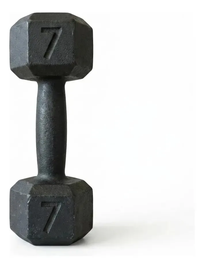 Halter Sextavado 7kg Para Musculação Treino Funcional Academia Fitness Pegada Anatômica Resistente Ideal Para Exercícios De Força E Definição Profissional Gym