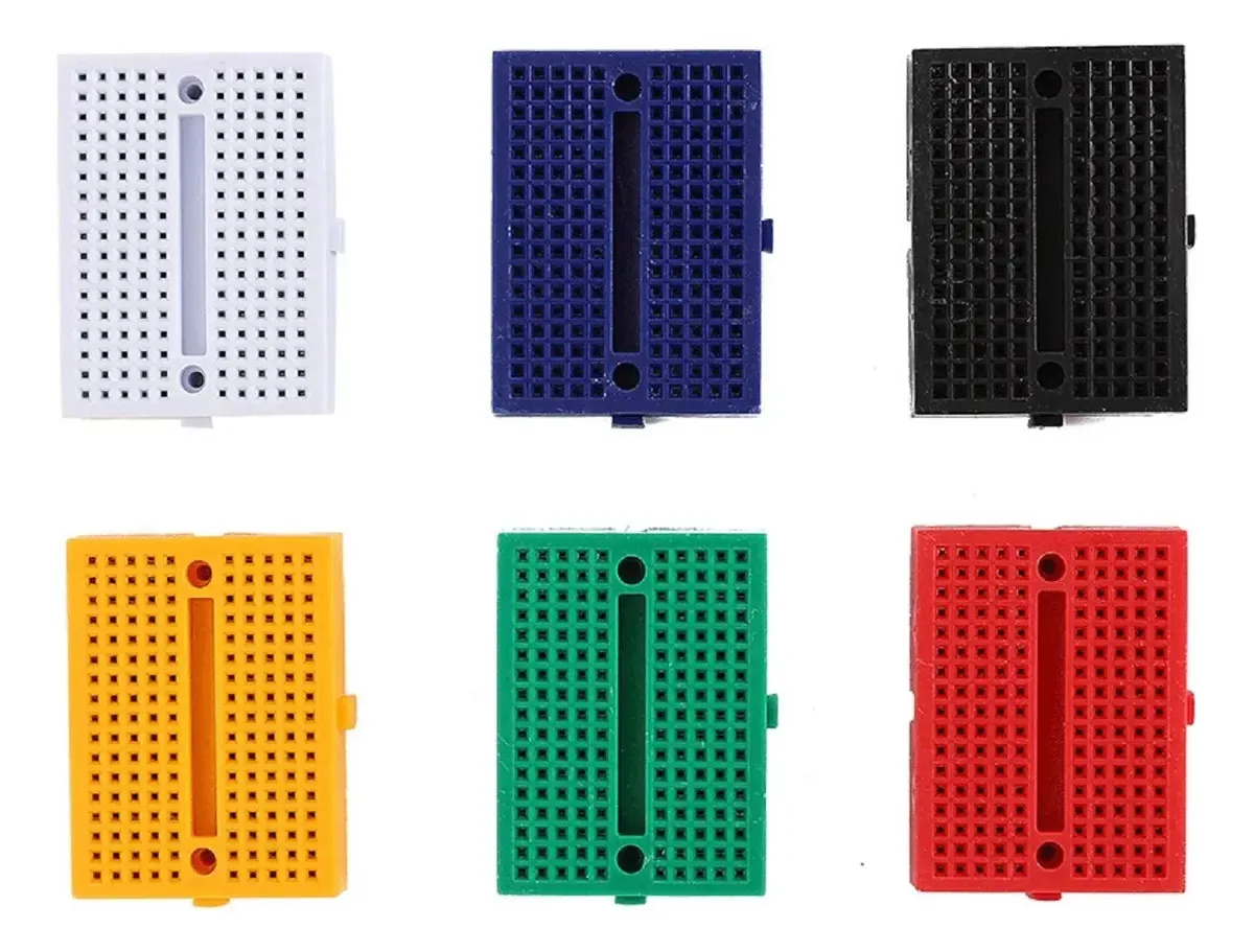 Kit Com 6 Mini Protoboards De 170 Pontos Para Projetos Eletrônicos