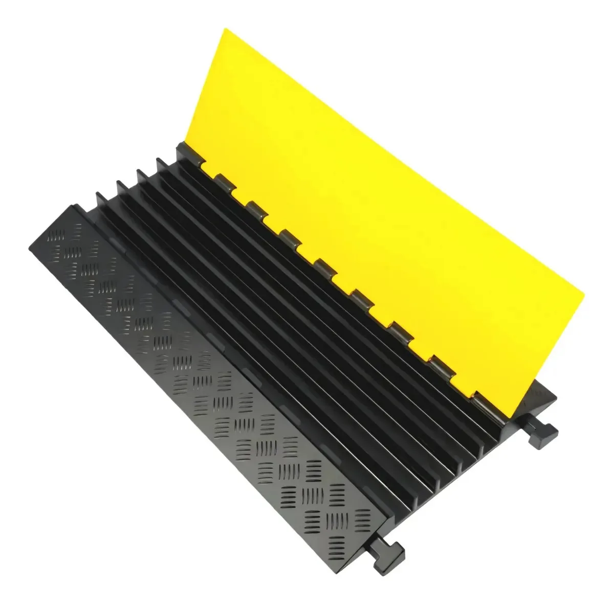 Lombada Passa Cabo 5 Vias 90cm Alta Resistência Preto E Amarelo