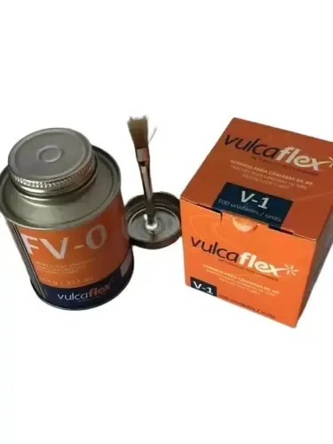 Kit Conserto pneu Vulcanizado para Linha Pesada com 100 Remendos Vulcaflex