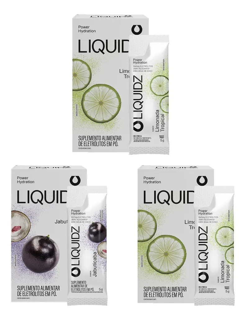Liquidz® Eletrólitos Zero Açúcar 2 Sabores - 2cx - 18 Sachês