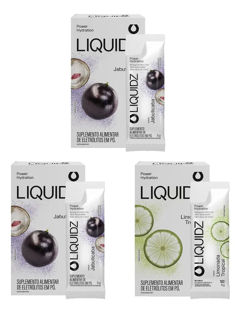 Liquidz® Eletrólitos Zero Açúcar 2 Sabores - 2cx - 18 Sachês