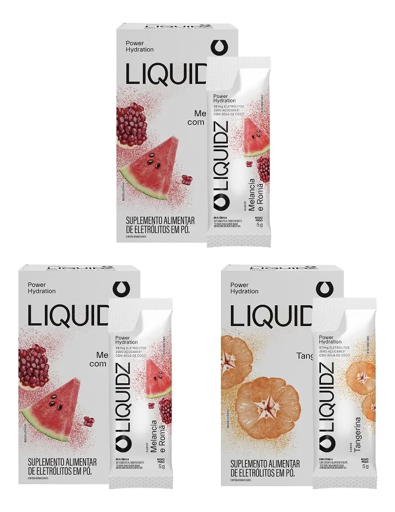 Liquidz® Eletrólitos Zero Açúcar 2 Sabores - 2cx - 18 Sachês