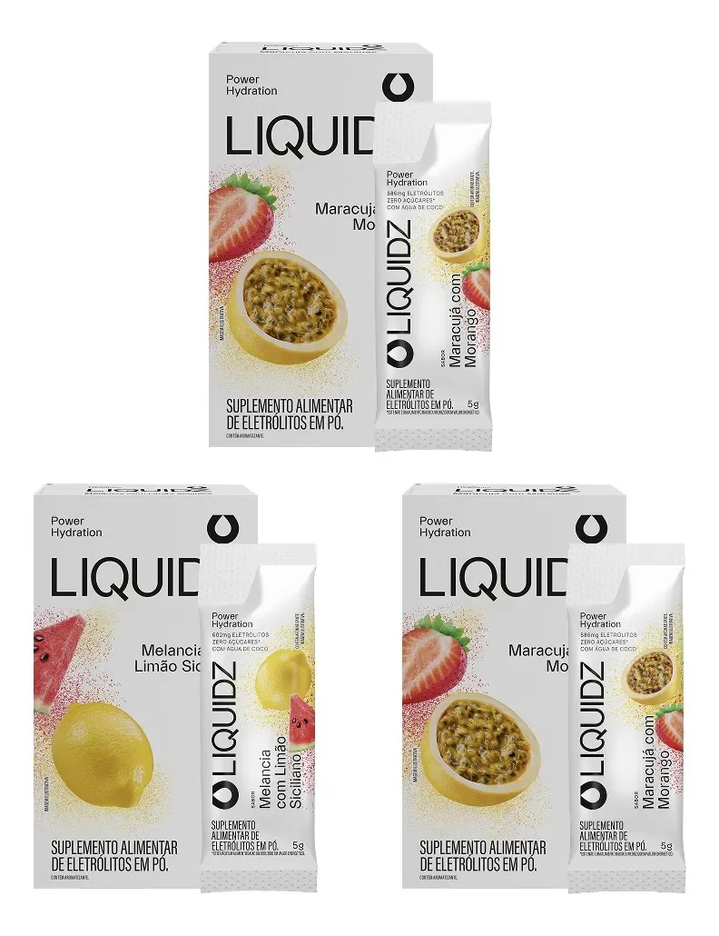 Liquidz® Eletrólitos Zero Açúcar 2 Sabores - 2cx - 18 Sachês