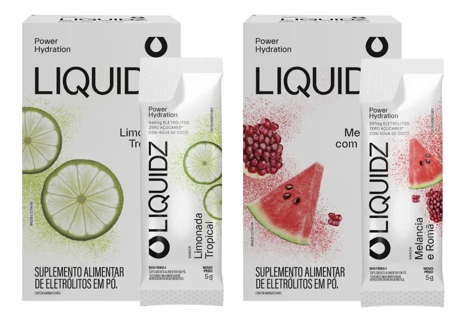 Liquidz® Eletrólitos Zero Açúcar 2 Sabores - 2cx - 12 Sachês