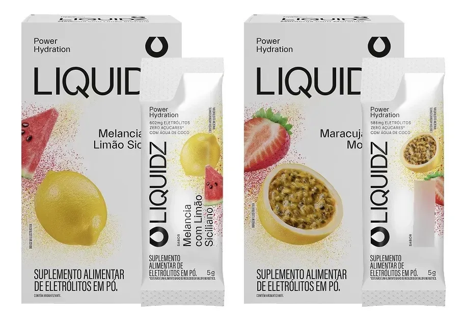 Liquidz® Eletrólitos Zero Açúcar 2 Sabores - 2cx c/6 Sachês