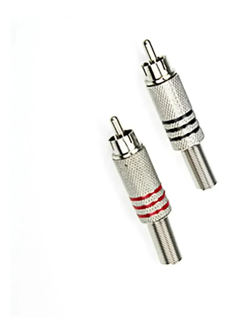 Kit Conector RCA Macho Tblack para Amplificadores e Aparelhos de Áudio