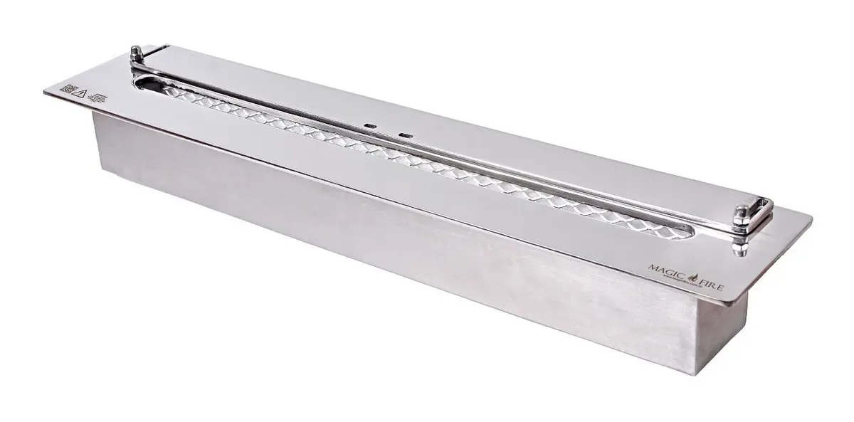 Queimador Ecológico Para Lareira A Álcool 60cm Inox 304 2 L Prateado