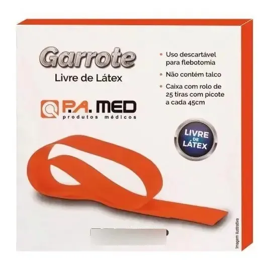Garrote Descartável Procedimento Latexfree 25 Unidades Pamed