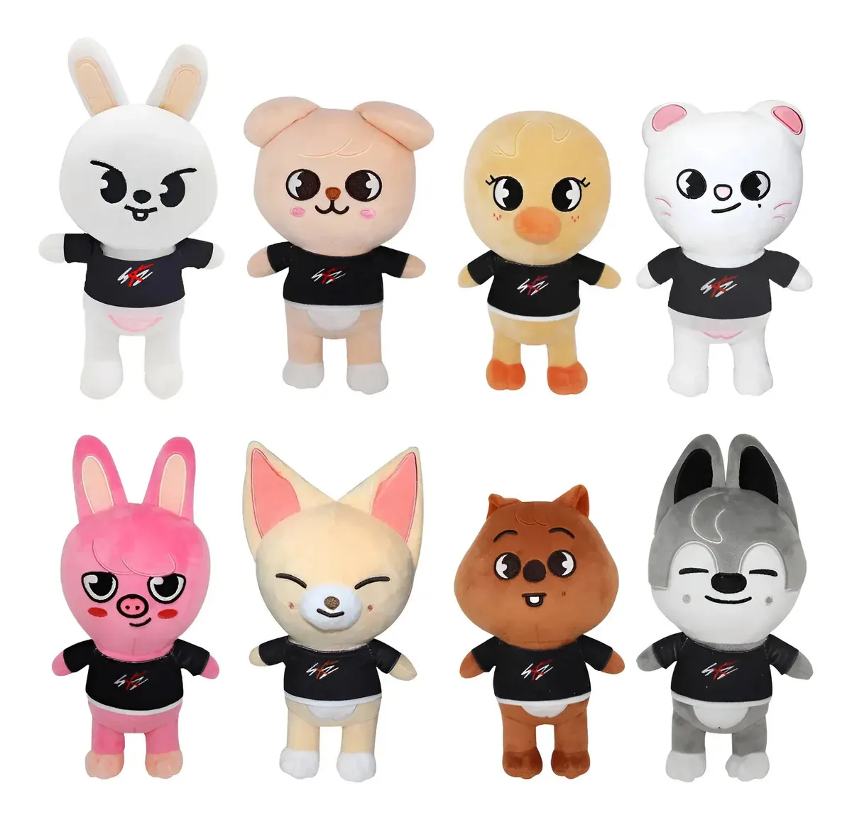 Kit Pelúcias Skzoo Personagens Stray Kids Cartoon 23cm