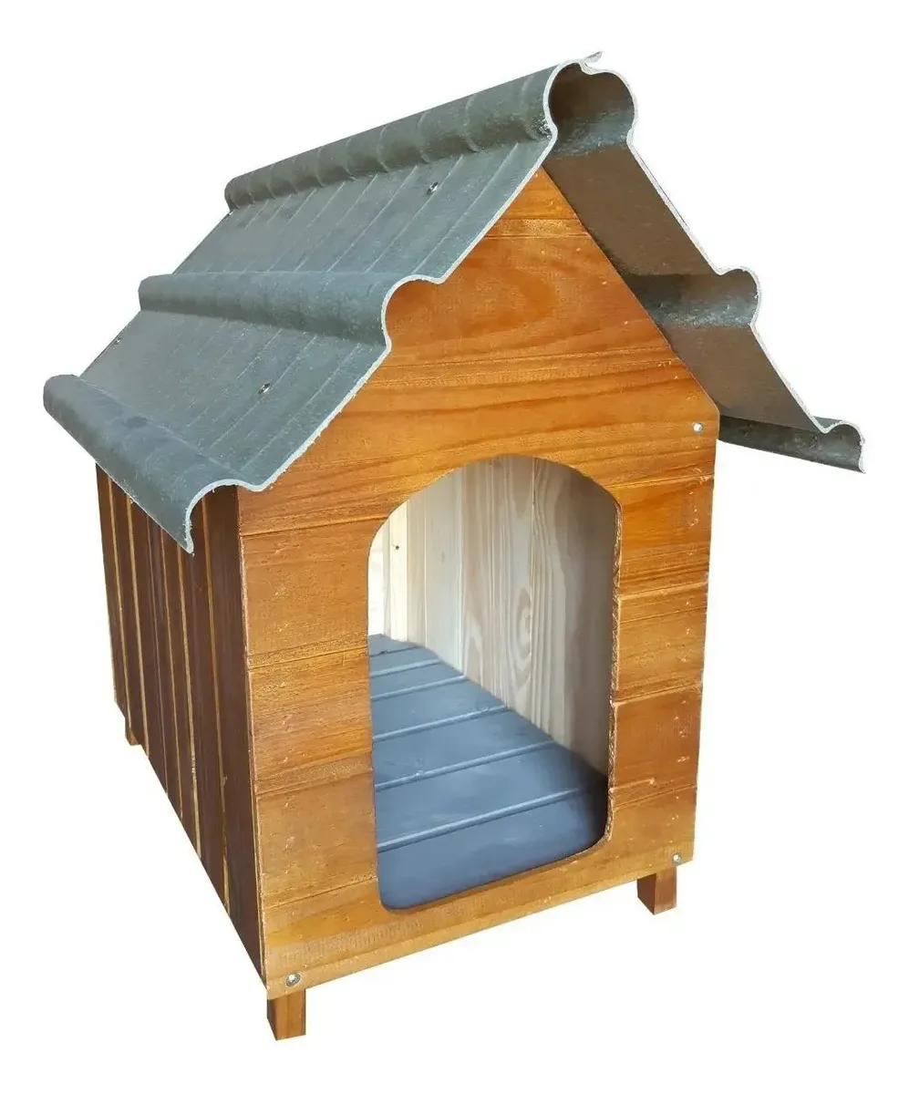 Casinha De Cachorro Telhado Ecológico Grande Marrom-escuro
