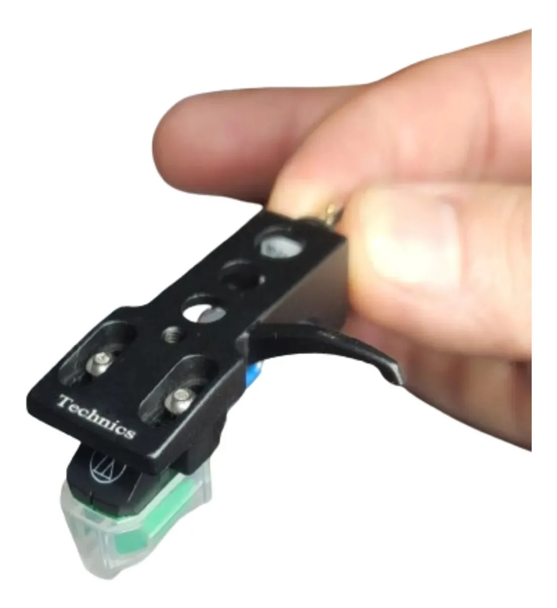 Headshell Universal com Cápsula Audio-Technica AT-VM95E Elíptica p/ Toca-Discos Preto