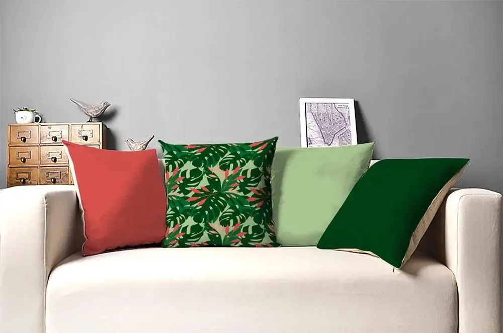 Kit Almofadas Decorativas Estampadas 45 X 45 Cm