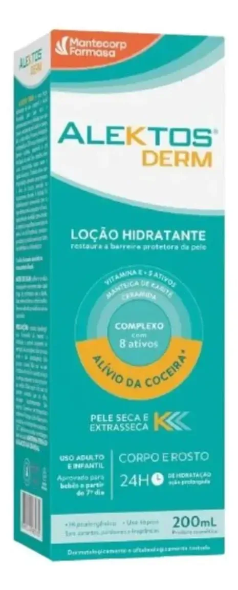 Alektos Derm 200ml Hidratante Corpo E Rosto Bebês 7o Dia 24h