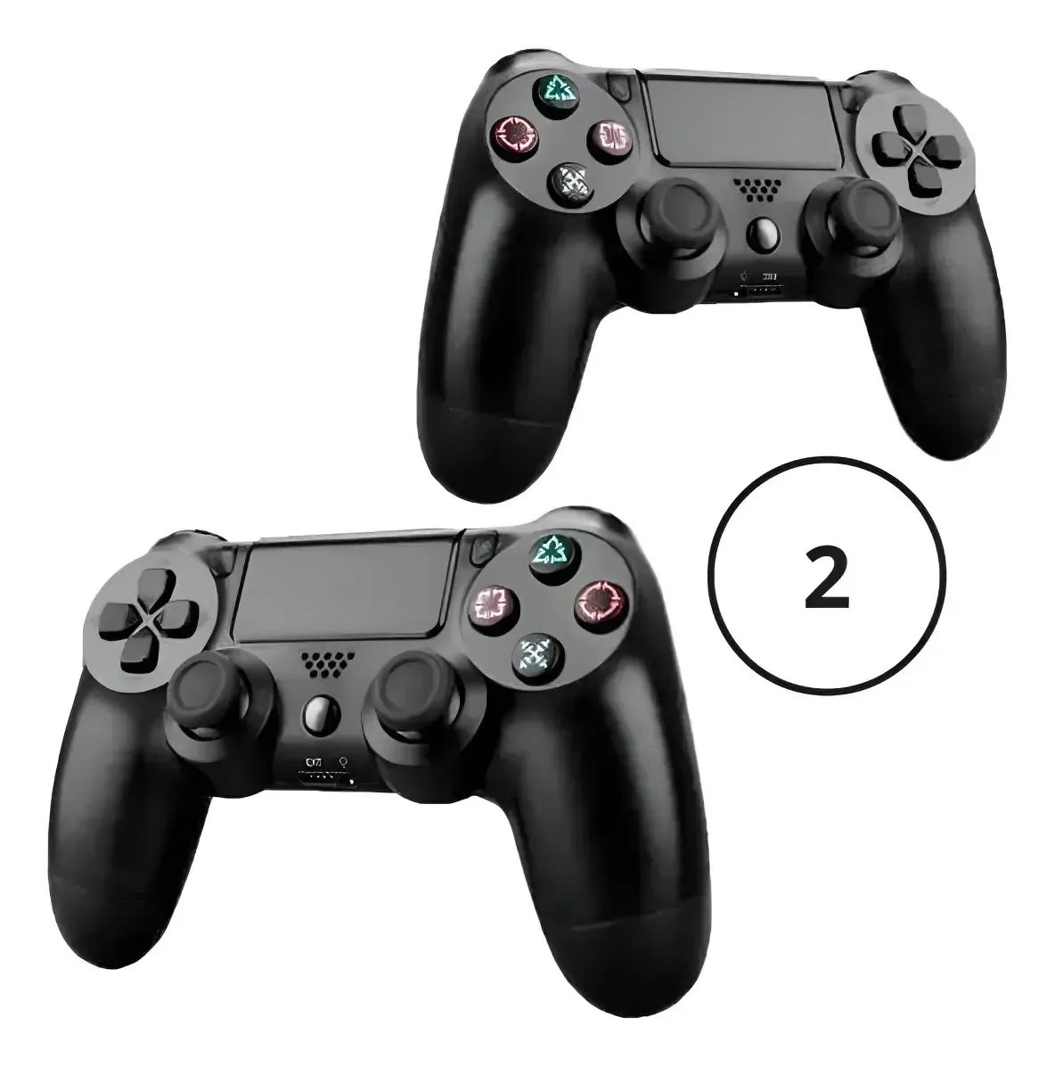 2 Controles Joystick Compatível Ps4 Gamer Sem Fio