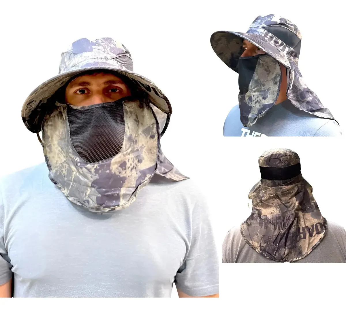 Chapéu Camuflado Caça Pesca Caminhada Camping Proteção Uv Camuflado Un