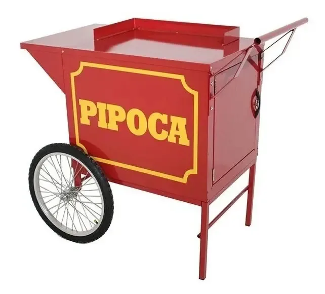 Carrinho Ambulante Retrô Para Pipoqueira Elétrica 4237 Vermelho