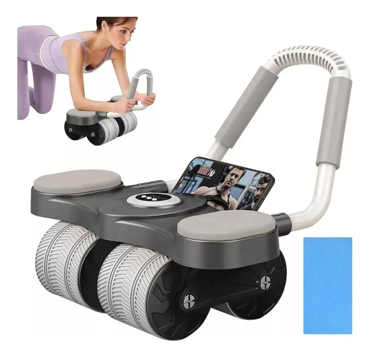 Roda Abdominal Recuperação Automática Temporizado 4 Rodas