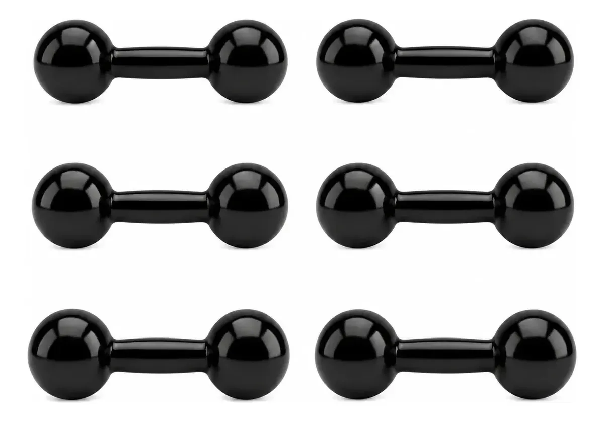 Kit 3 Pares Halteres Bola Emborrachados 3kg 4kg E 5kg Musculação Academia Fitness Treino Funcional Exercícios Em Casa Fortalecimento Muscular