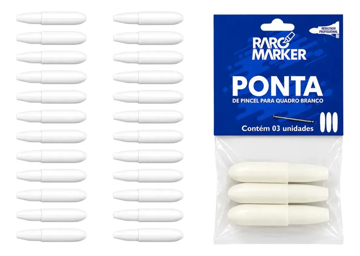 Kit 3, 12 Ou 24 Pontas Reposição Para Marcador Raro Marker 24 Pontas
