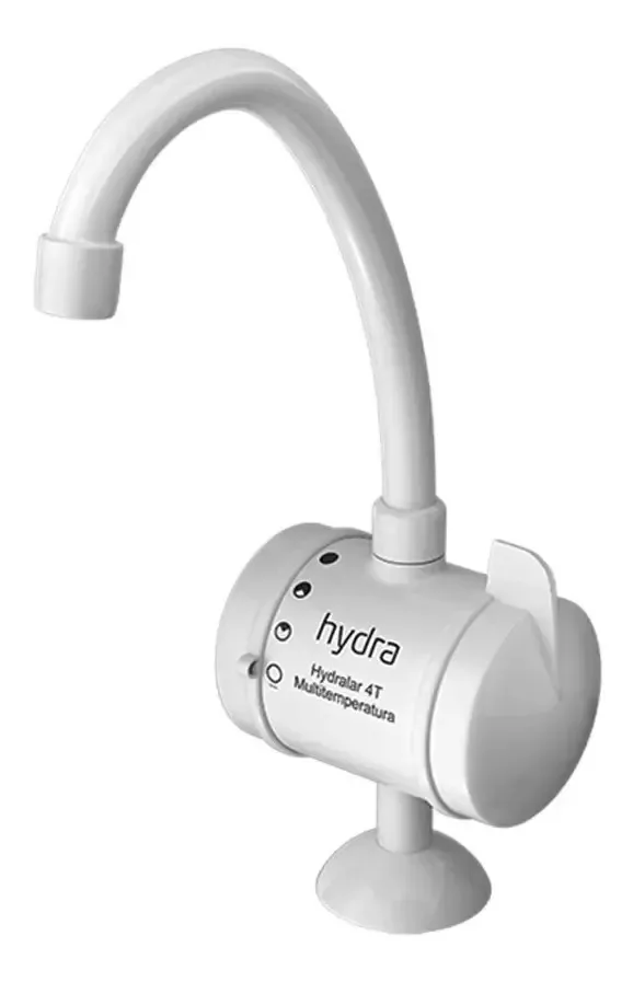 Torneira Elétrica P/ Colocar Na Pia Cozinha Hydra Branco Com Cromado 5500