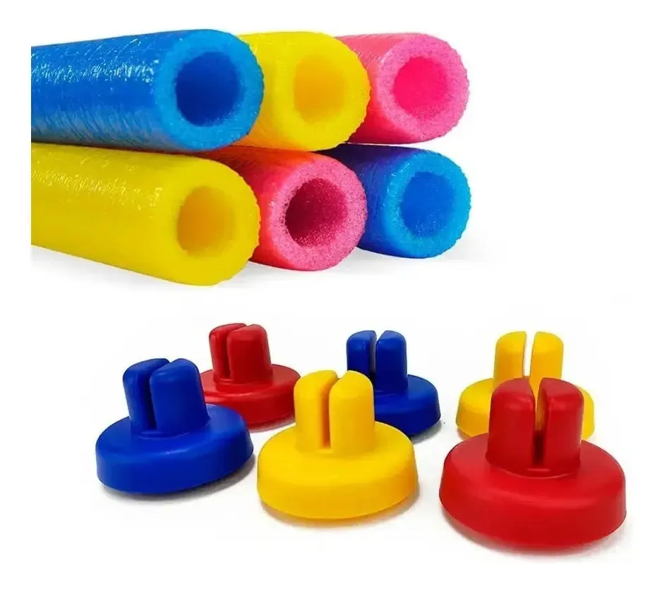 Kit Isotubo e Ponteira para Haste de Cama Elástica, 12 Peças da Val Brinquedos