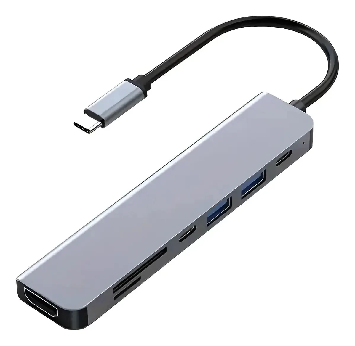 Hub USB Aoweixun 7 en 1 cinza