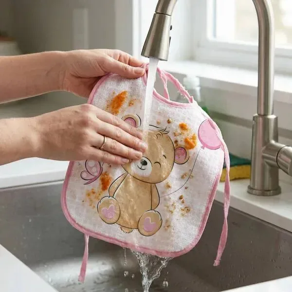 3 Babadores Bebê Impermeável Felpudo Incomfral Forro Pvc Feminino Rosa 20x19cm