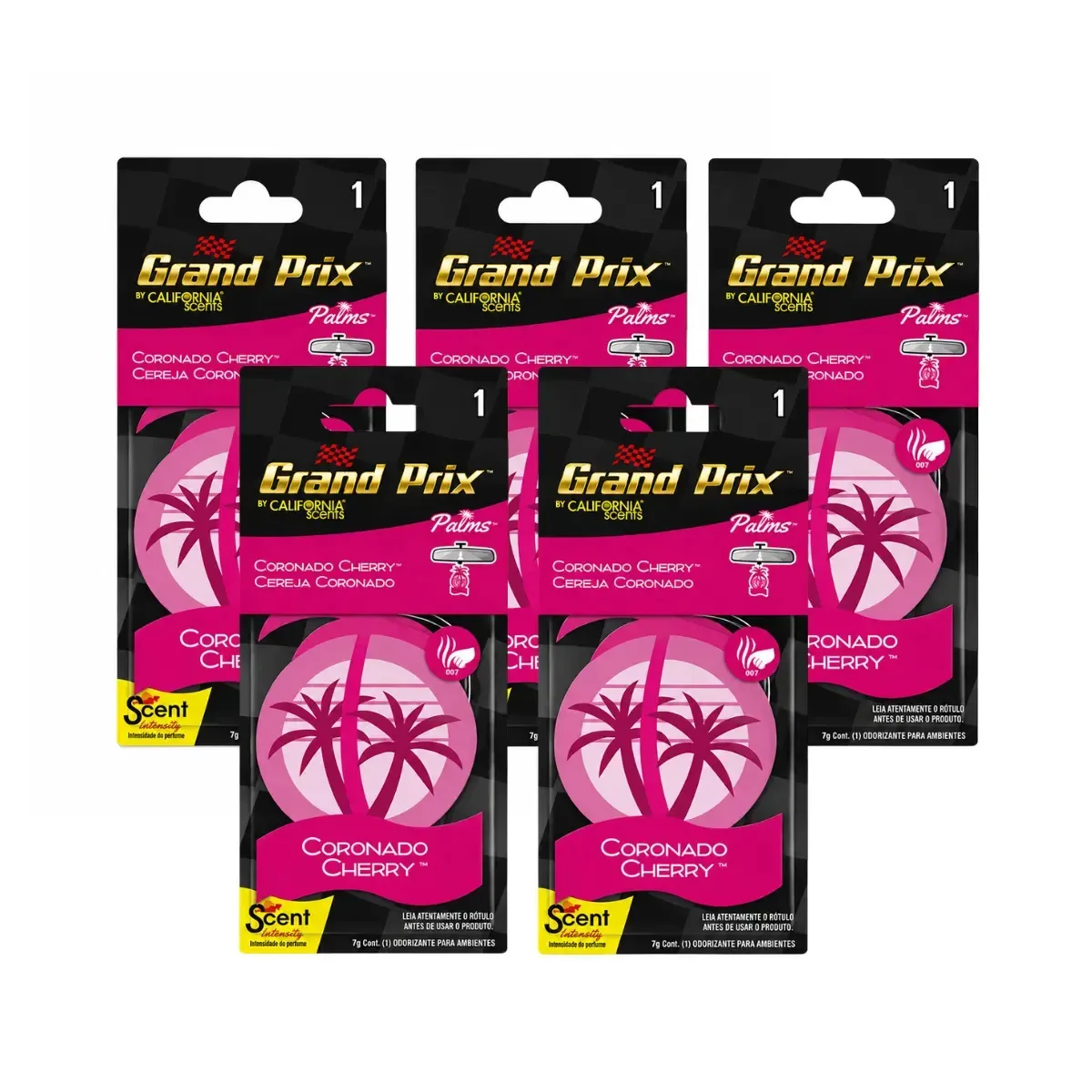 05 Aromatizantes Automotivo Grand Prix Palms Cereja California Scents Cheirinho Carro
