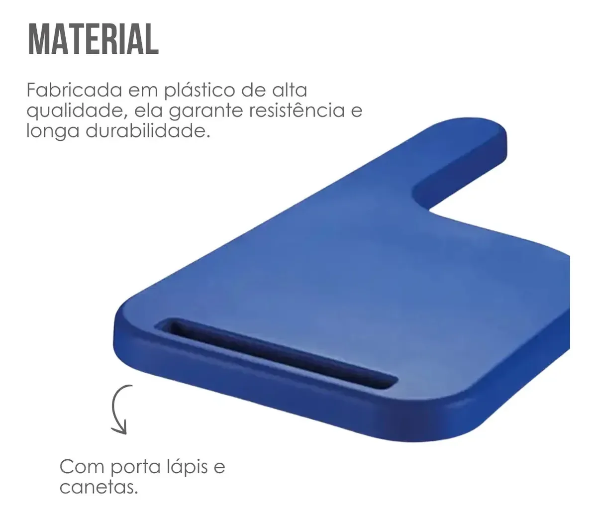 Prancheta de Desenho Escritex Plástica Azul, 50x27 cm