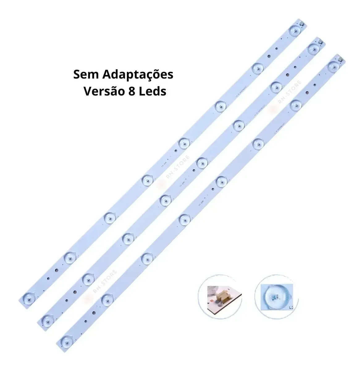 Kit 3 Barras Led Dl2971(b)w Ph29e52dg 8 Leds