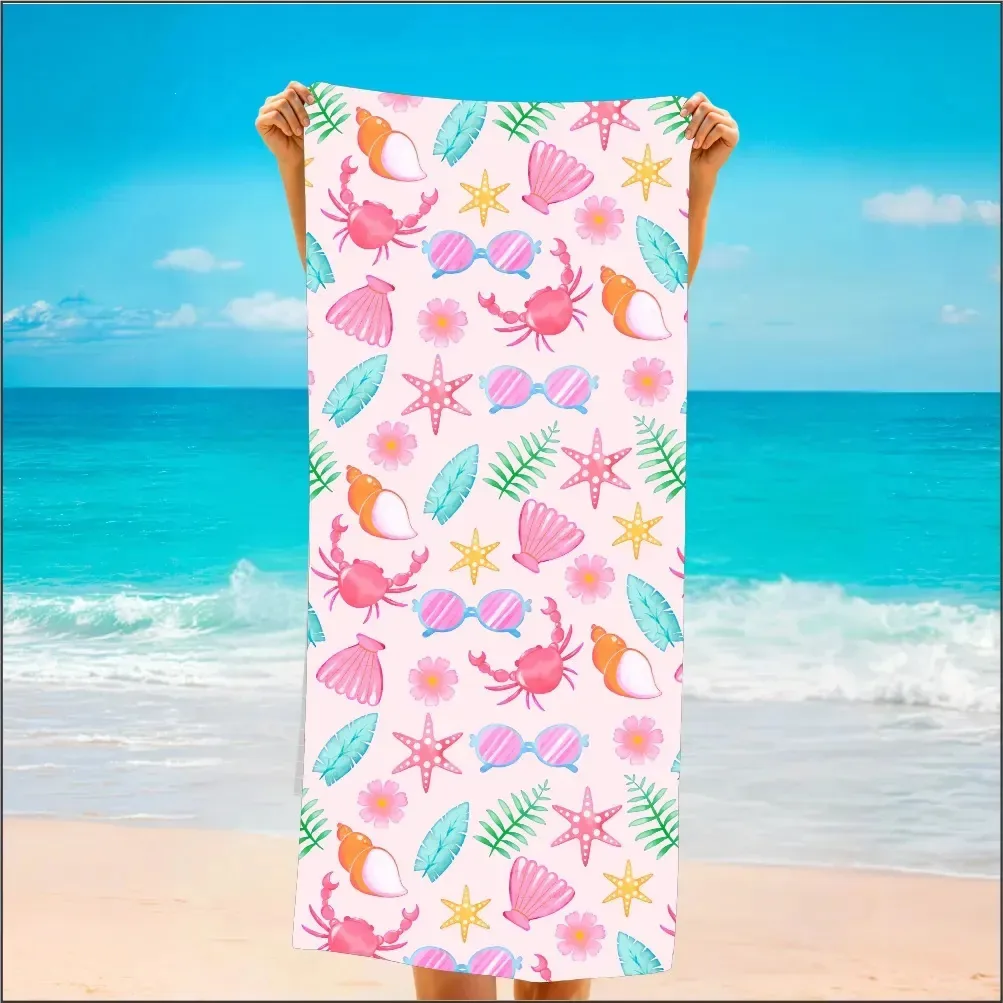 Toalhas De Praia 0,70x1,40cm Estampada Estrelas Do Mar