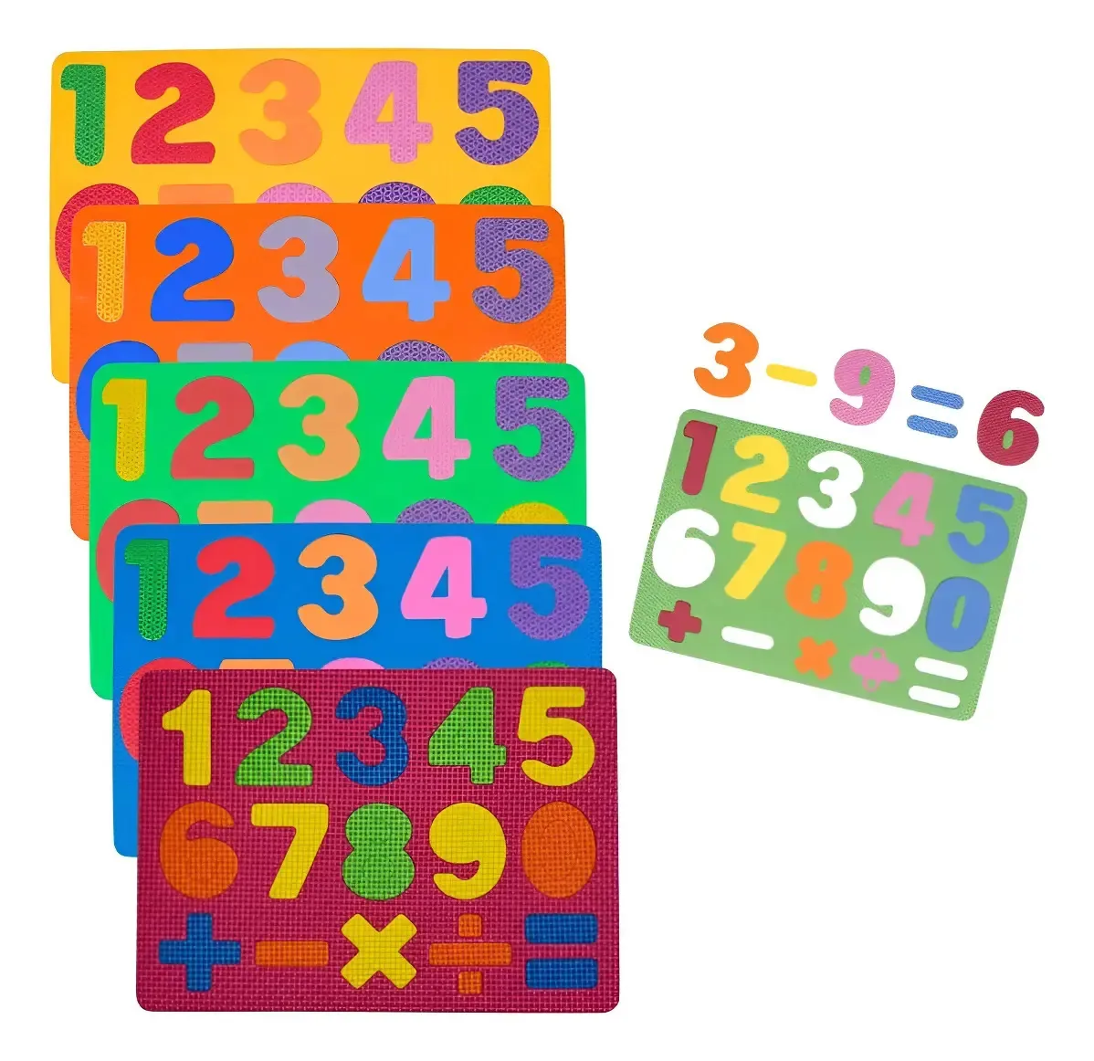 Kit 2 Tapete Eva Numero Numérico Educativo Quebra Cabeça