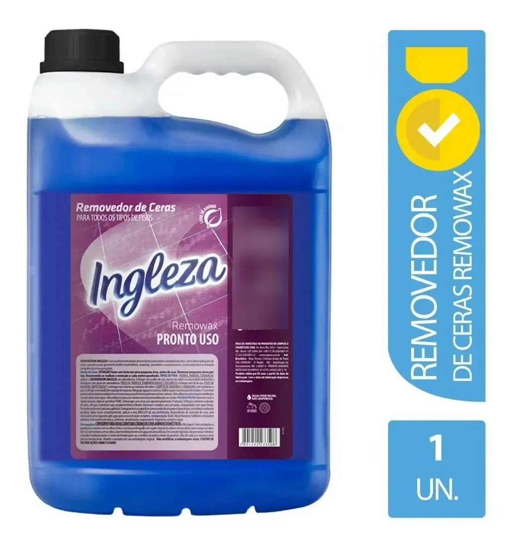 Removedor De Ceras Ingleza Remowax Pronto Uso 5 Litros
