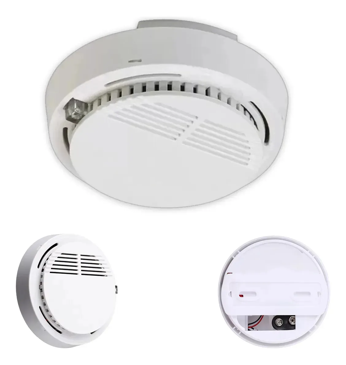 Detector de Fumaça com Alarme Sonoro para Casa ou Comércio Branco