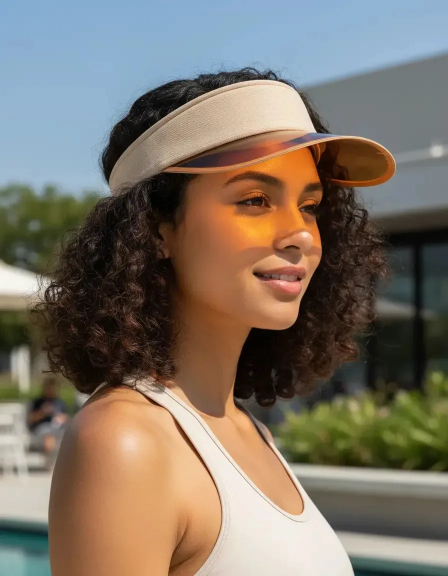 Viseira Esportiva Fitness Corrida Moda Boné Feminino Verão Cor Marrom - caqui Tamanho UN