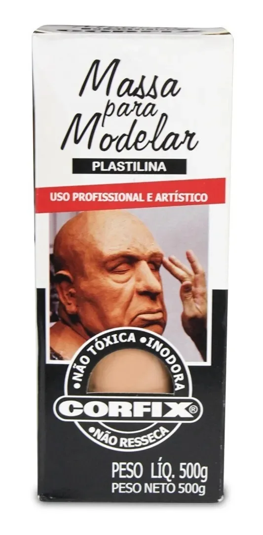 Massa Para Modelar Corfix de 500g, Amarelo Pele