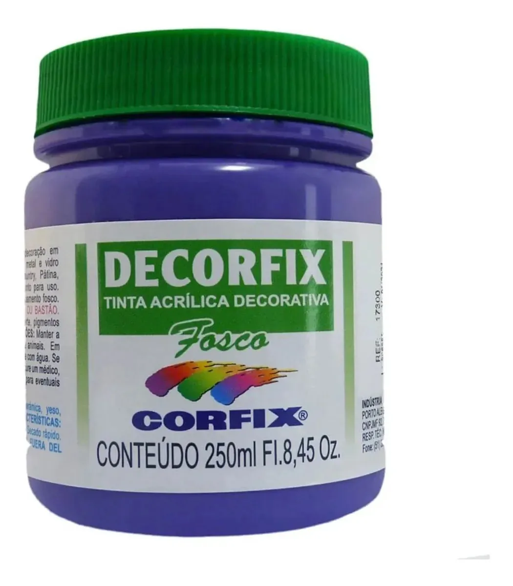 Tinta Acrílica Fosca Corfix 250ml Para Arte E Artesanato Violeta Cobalto