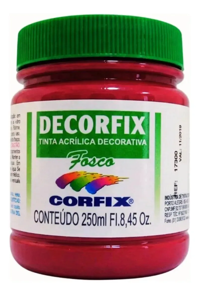 Tinta Acrílica Fosca Corfix 250ml Para Arte E Artesanato Púrpura